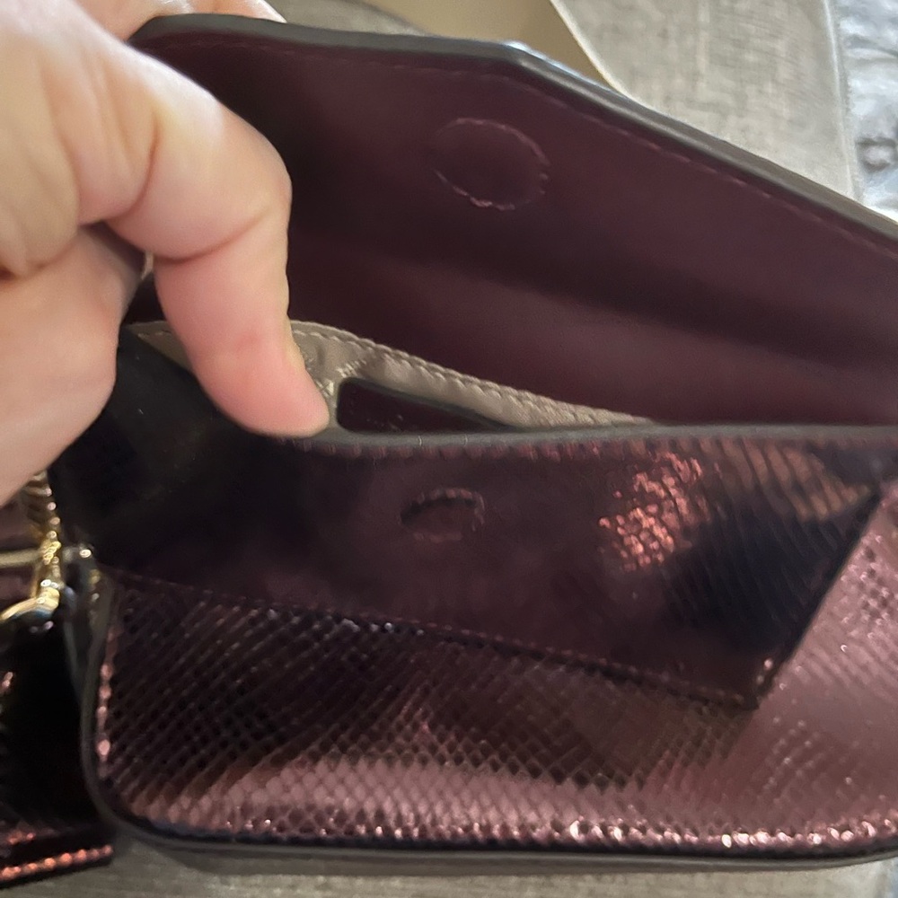 Michael Kors Shimmering Burgundy Crossbody Bag - Picture 9 of 12